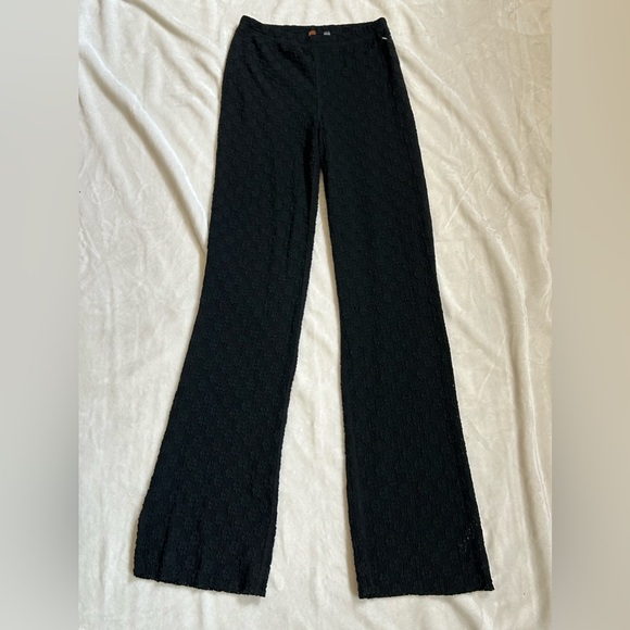 Free People FP One Ona Lace Flare Pant in black - Picture 3 of 4